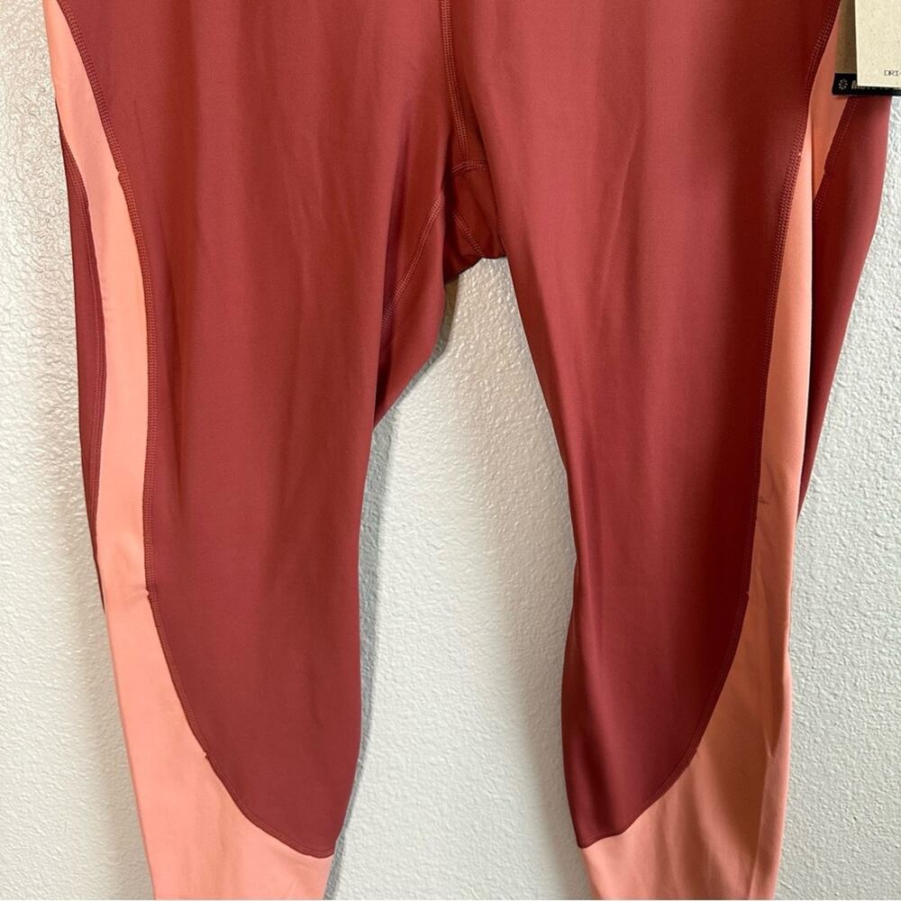 NWT Nike Yoga High Rise 7/8 Length Tight Leggings Rusty Red Pink Women’s Size 2X - Picture 3 of 12